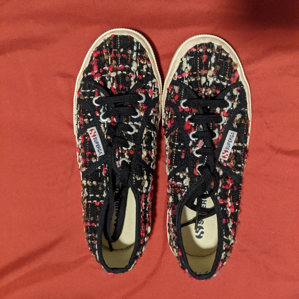 Superga Patterned Sneakers, Size 7 (37 EU)
